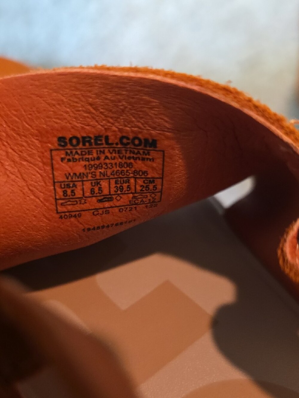 Sorel Women's Burnt Orange Suede Slingback Sandals Size 8.5 - Picture 5 of 5